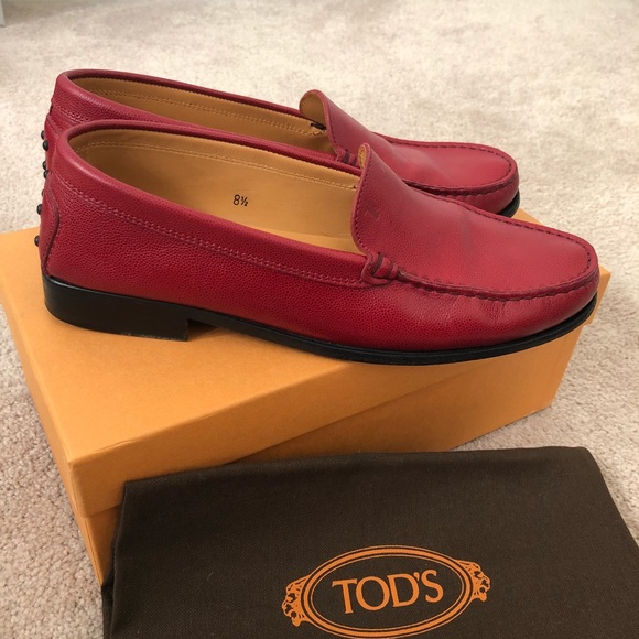 Tod's Shoes - Tod’s Red leather loafers made in Italy